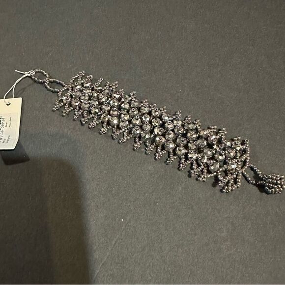 Amrita Singh Black Crystal Beaded Bracelet - Picture 9 of 9